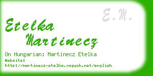 etelka martinecz business card